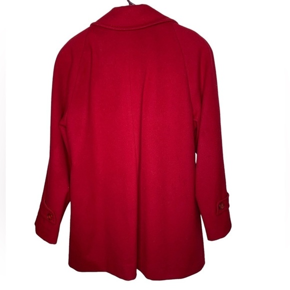 Pendleton Womens Wool Blend dress Coat size 8 red Button Front - Picture 6 of 6